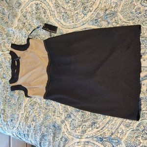 Black and beige dress